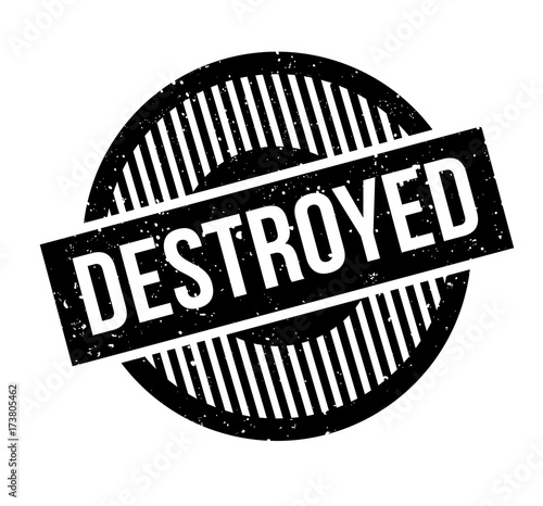 Destroyed rubber stamp. Grunge design with dust scratches. Effects can be easily removed for a clean, crisp look. Color is easily changed.