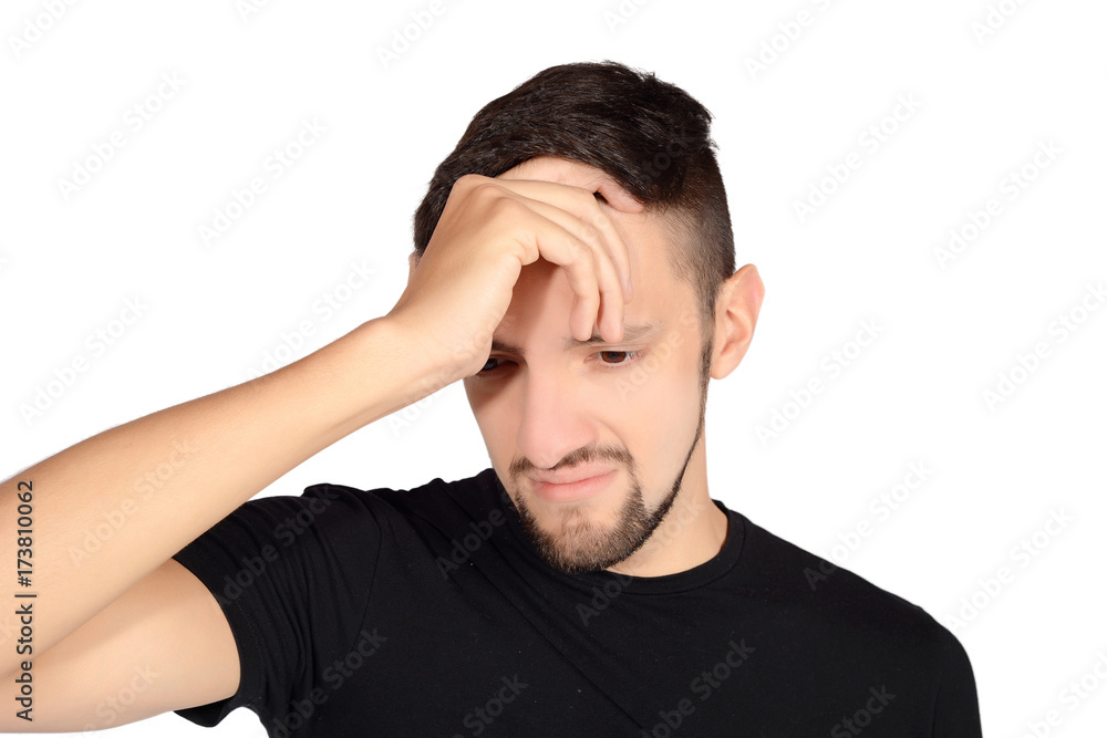 Young man worried. Young man worried.