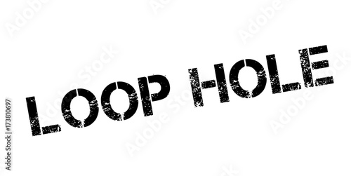 Loop Hole rubber stamp. Grunge design with dust scratches. Effects can be easily removed for a clean, crisp look. Color is easily changed.