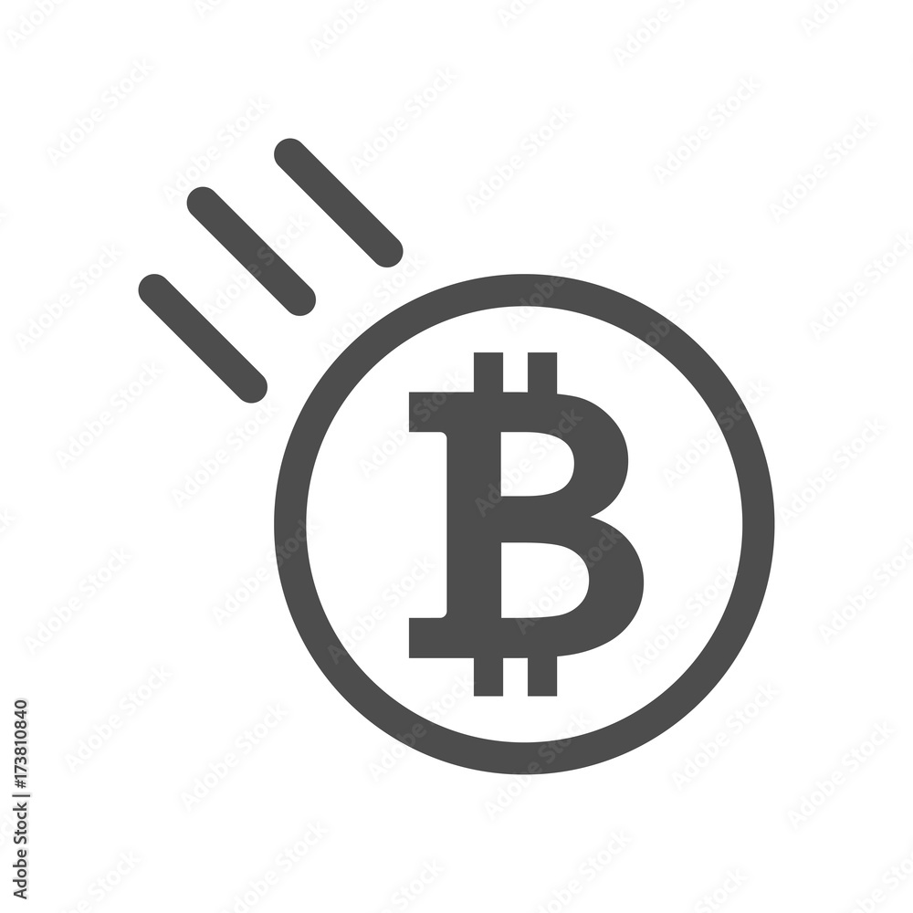 Bitcoin sign icon - price go down and falling. Crypto currency symbol and coin image for using in web or mobile applications. Blockchain based secure cryptocurrency. Isolated vector illustration. Bitcoin sign icon - price go down and falling. Crypto currency symbol and coin image for using in web or mobile applications. Blockchain based secure cryptocurrency. Isolated vector illustration.