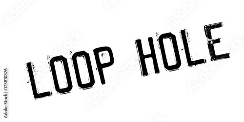 Loop Hole rubber stamp. Grunge design with dust scratches. Effects can be easily removed for a clean, crisp look. Color is easily changed.