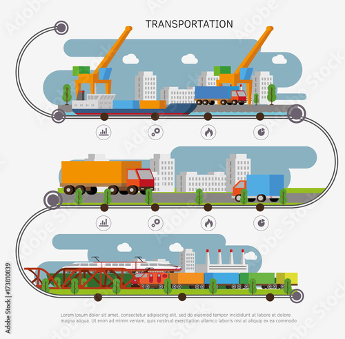 Time line with transport