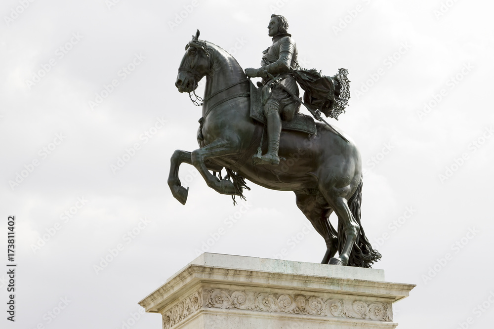 Monument to Philip IV of Spain in front of the Royal Palace – Madrid