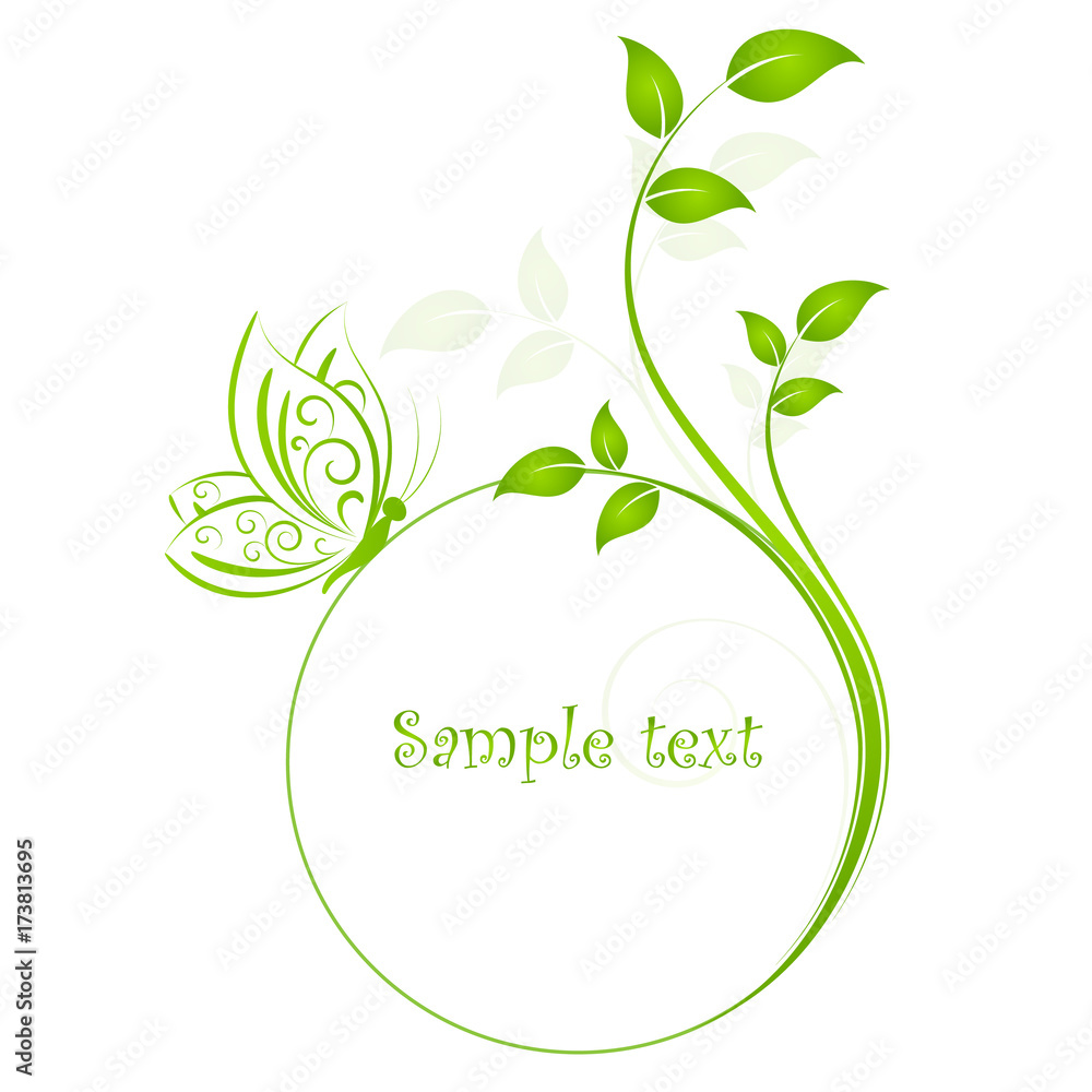 Floral background with butterfly. Element for design. Floral background with butterfly. Element for design.