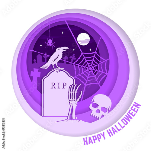 Halloween is coming concept. Vector illustration.
