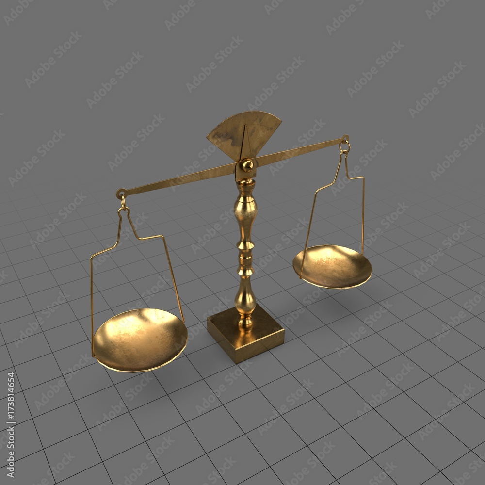 Metal scales of justice Stock 3D asset Adobe Stock
