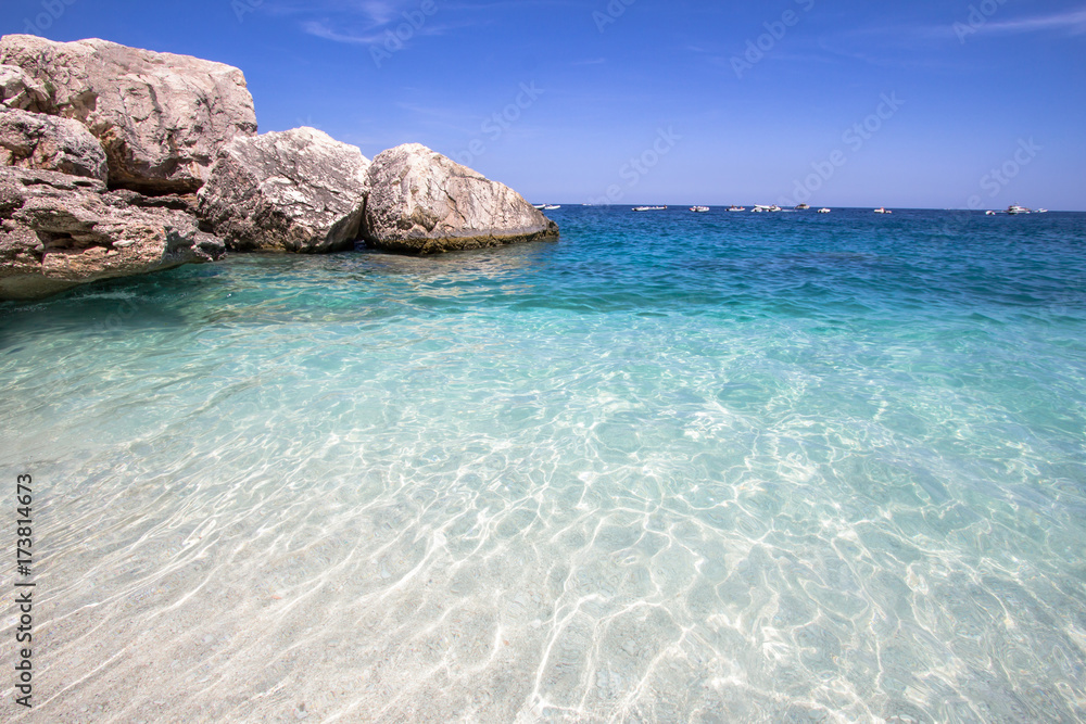 Cala Mariolu beach on the Sardinia island, Italy
