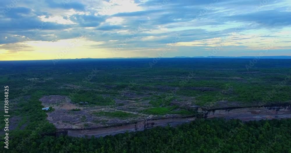 aerial photography Pha Taem national park along the Mekong river in Ubon Ratchathani province of Isan Thailand. aerial photography Pha Taem national park along the Mekong river in Ubon Ratchathani province of Isan Thailand.