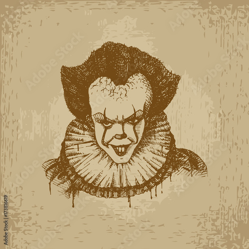 Evil Clown Illustration