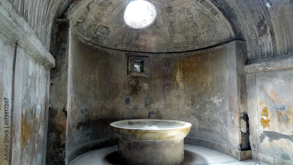 Italie Pompei Forum Thermes Caldarium Stock Photo Adobe Stock
