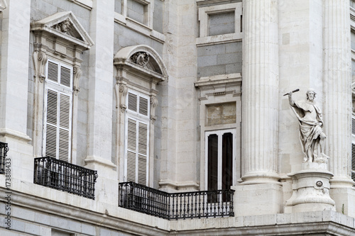 Royal Palace of Madrid, located in the area of the Habsburgs, classical architecture