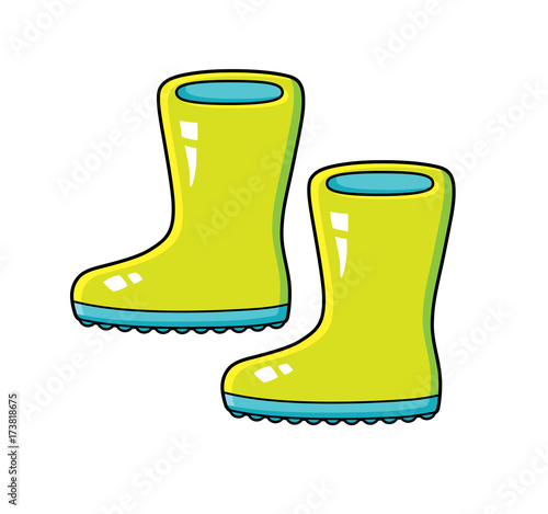 Wellies gum boots vector isolated.