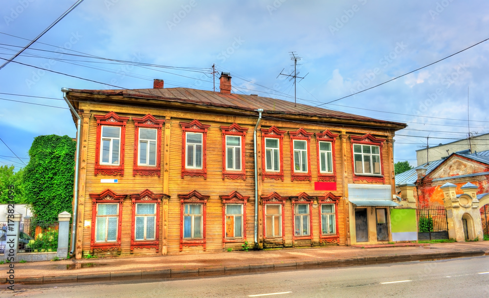 Historic building in the old town of Kostroma, Russia