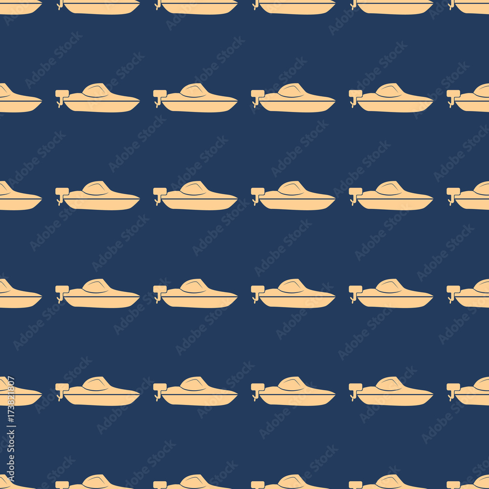 Sea transport vector illustration on a seamless pattern background Sea transport vector illustration on a seamless pattern background