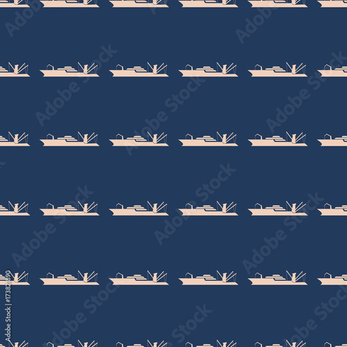 Sea transport vector illustration on a seamless pattern background
