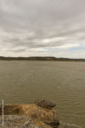 The river Ebro on its way through Caspe, Aragon