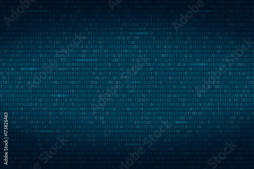 Abstract binary code background. Digital technology wallpaper. Cyber data, decryption and encryption