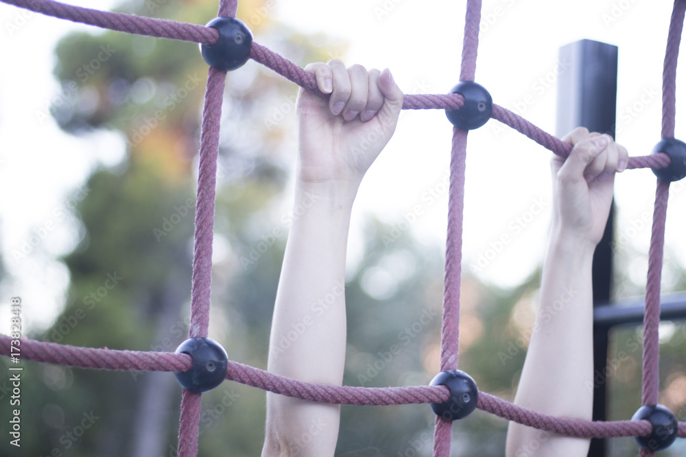 Park climbing ropes frame Park climbing ropes frame