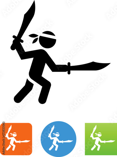 Ninja With Swords Icon