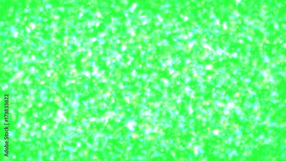 Colorful particles on green screen Colorful particles on green screen