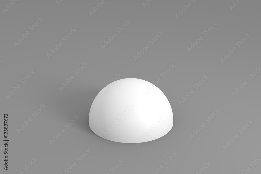 3d render of white hemisphere on a background 3d render of white hemisphere on a background