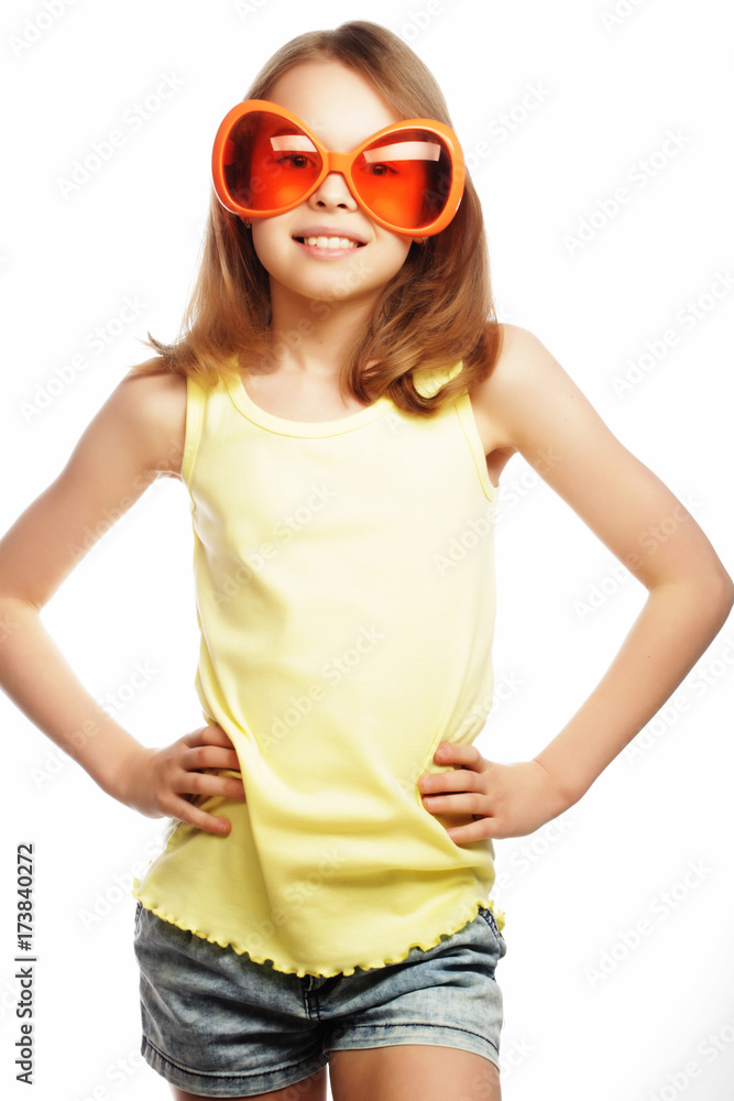 Picture of a funny little girl Picture of a funny little girl