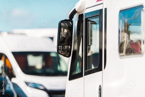 RV Park Camper Van Closeup