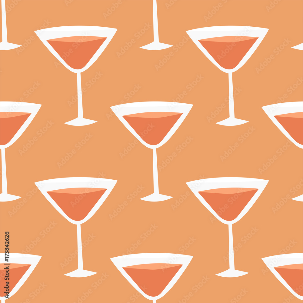 Alcohol drinks beverages cocktail seamless pattern lager container drunk daiquiri glasses vector illustration. Alcohol drinks beverages cocktail seamless pattern lager container drunk daiquiri glasses vector illustration.