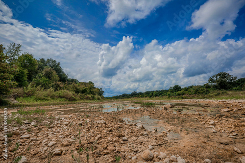 Dried Blanco Texas River after a rain