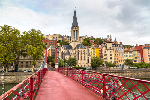 Footbridge in Lyon, France