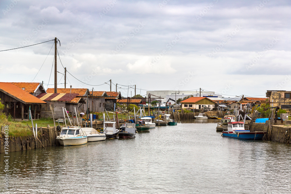 Oyster village in Arcachon Bay