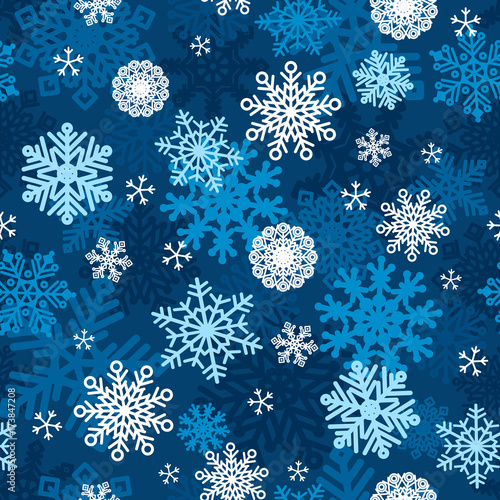 Snowflakes Winter Wallpaper Seamless Pattern