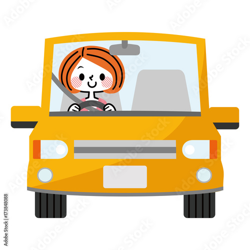 車を運転する女性
