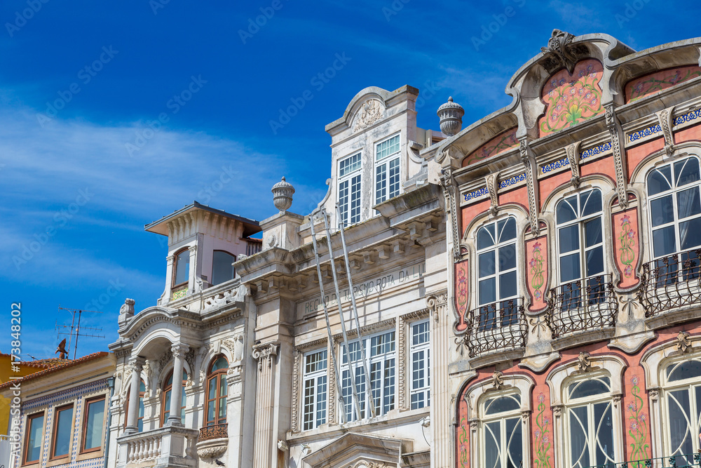 Historic buildings in Aveiro, Portugal