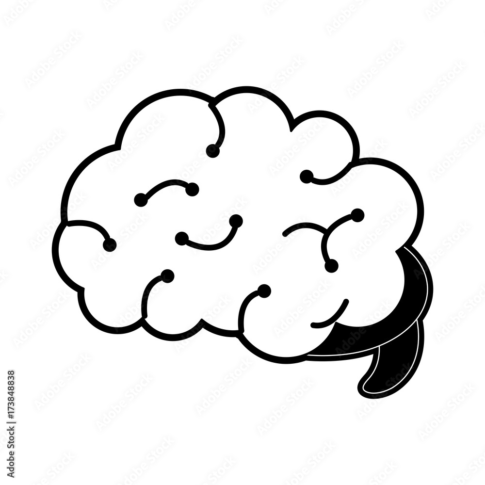 human brain artificial intelligence related icon image vector illustration design black and white human brain artificial intelligence related icon image vector illustration design black and white