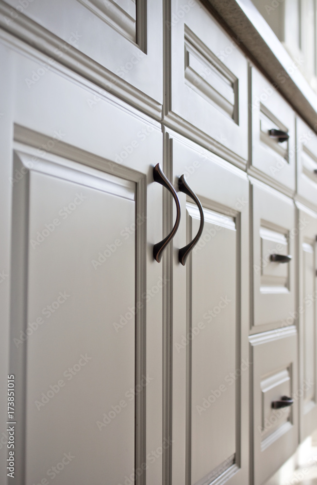 Obraz premium White Kitchen Cabinets