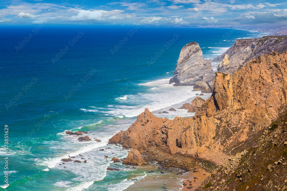 Atlantic ocean coast in Portugal