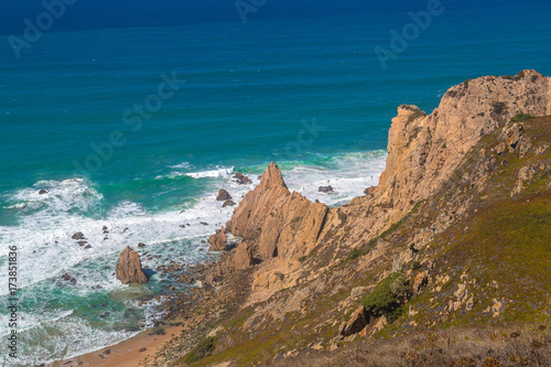 Atlantic ocean coast in Portugal