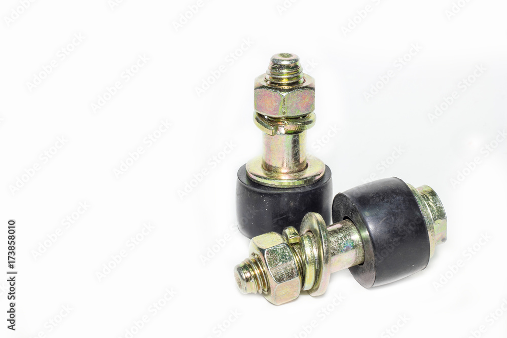 Nut joint for flanges by bolts and nuts and rubber. Nut joint for flanges by bolts and nuts and rubber.