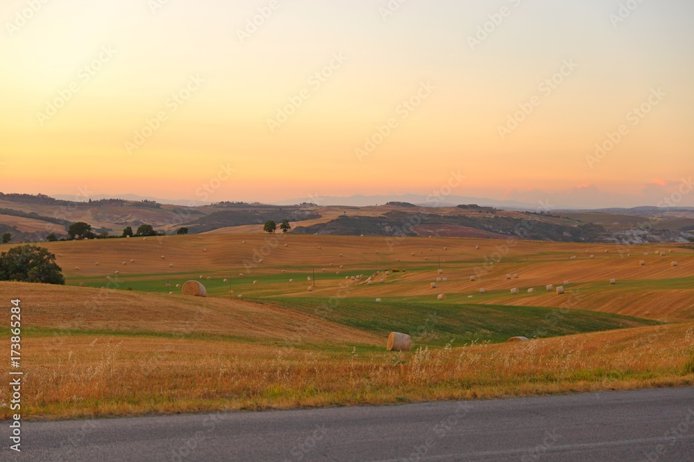 Countryside landscape around Pienza Tuscany in Italy, Europe