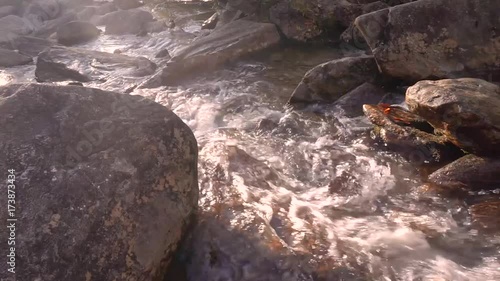 A swift flowing stream in the Blue Ridge Mountains of Western North Carolina. photo