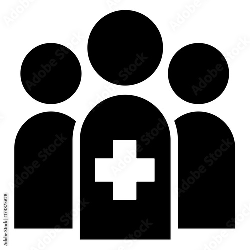 Patient black vector icon