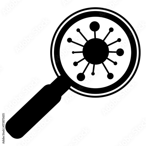 Black virus cell vector icon