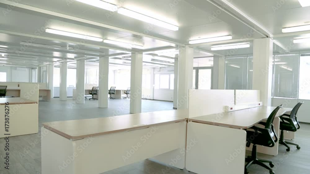 Office at the beginning of the working day Office at the beginning of the working day