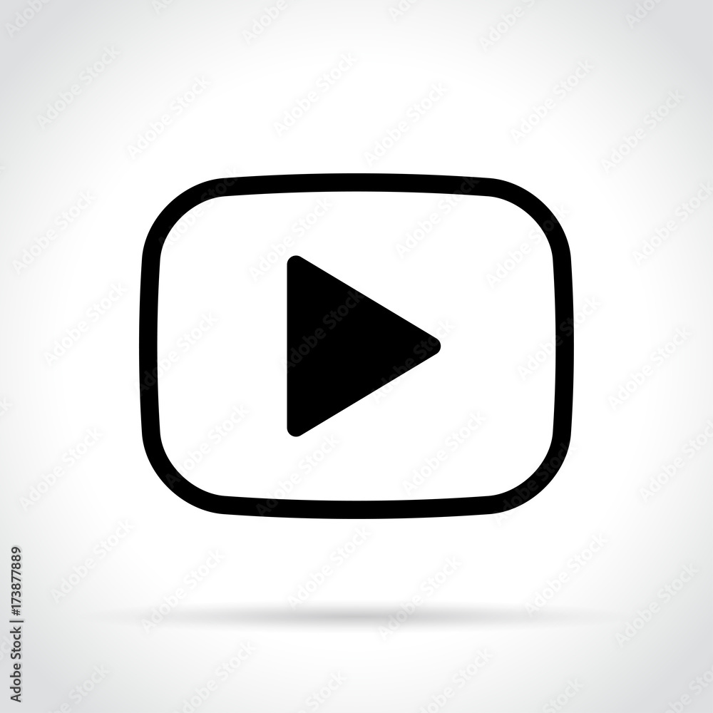 video player icon on white background video player icon on white background