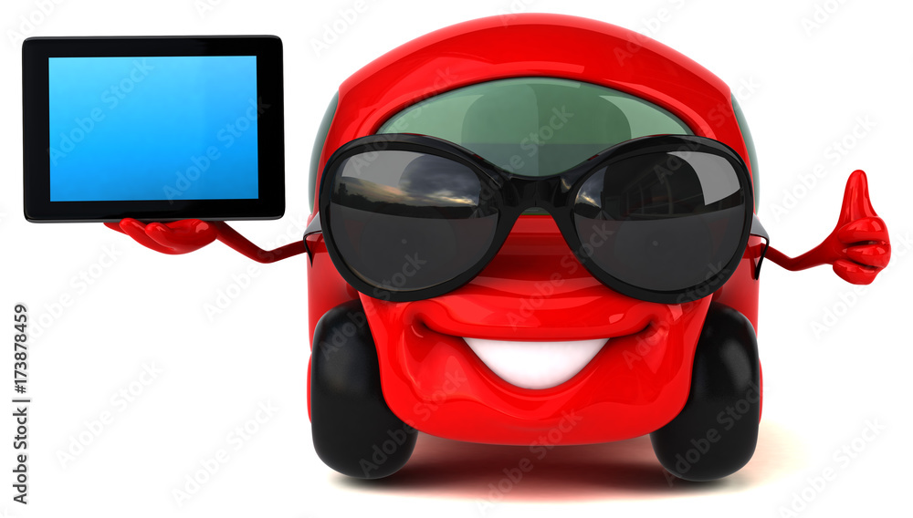 Fun car - 3D Illustration Fun car - 3D Illustration