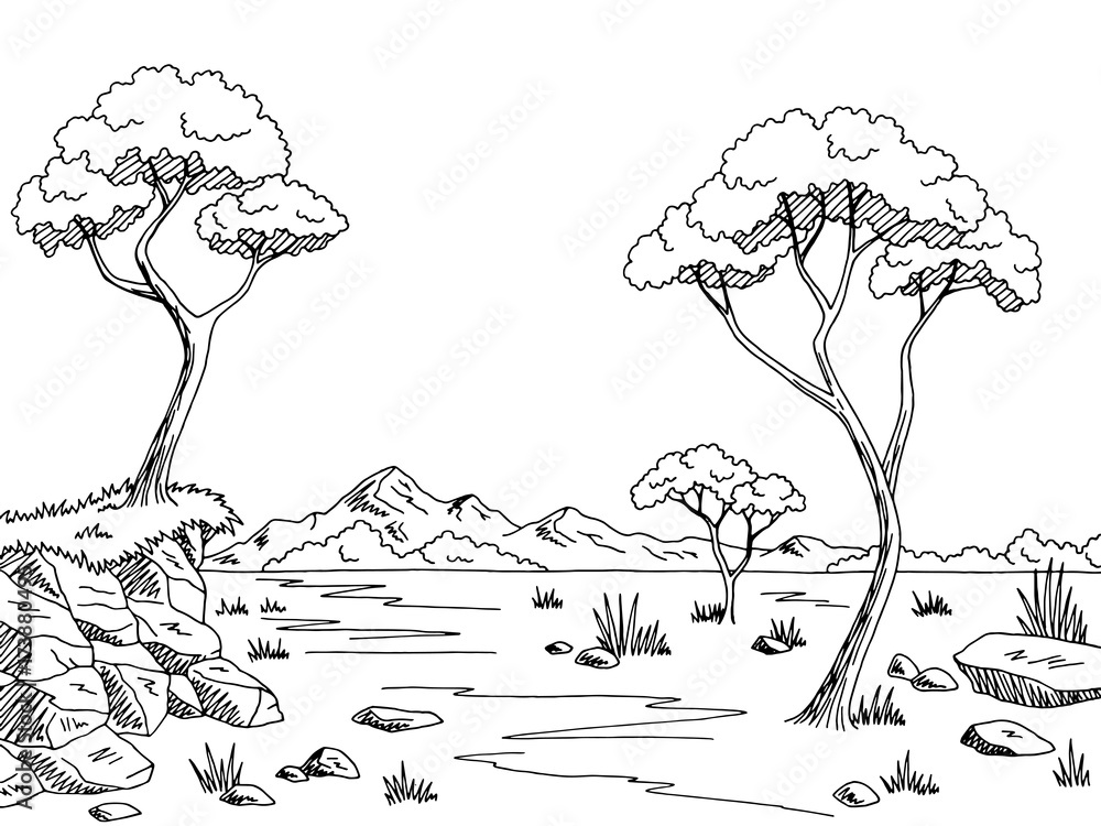 savannah-graphic-black-white-landscape-sketch-illustration-vector-stock