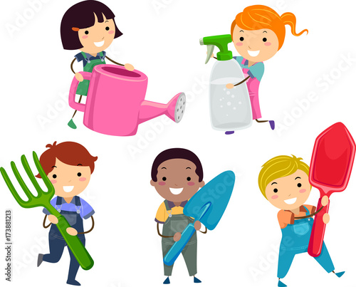 Stickman Kids Garden Tools ...