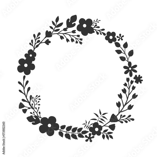 Wreath of wild flowers.