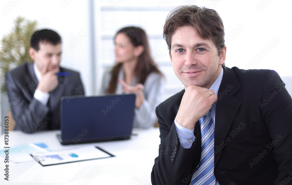 Fototapeta premium financial managers in the workplace